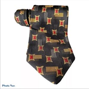 ROBERT TALBOTT Best of Class Nordstrom‎ 62 X4 Tie  Black  Gold Silk New USA